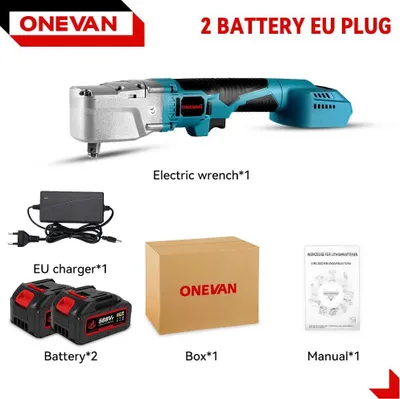 Produktbild von Akku-Schlagschrauber - Bürstenlos 18V - 2400 W - 1000 Nm Drehmoment - 4800 U/min - 2x Akkus - EU-Stecker - Gold