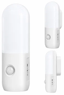 Produktbild von LED Nachtlicht mit Bewegungsmelder, wiederaufladbar, 3 Lichtfarben, dimmbar, magnetisch, kabellos, für Schrank, Flur, Treppe und Schlafzimmer