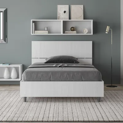 Produktbild von Bett 120x200 mit Bettkasten und hohem Kopfteil Demas