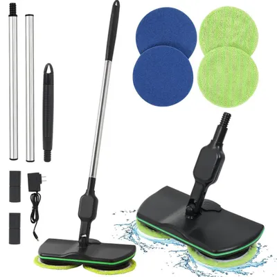 Produktbild von Elektrischer Mopp, Kabelloser Bodenreinigung, Schleudermopp, Polierer, Nass-Trocken-Bodenreiniger, Leiser, für Fliesen, Laminat und Hartholz