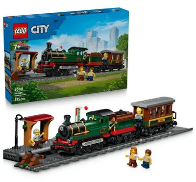 Image de LEGO City 60511 Le Train a Vapeur Rétro - Jouet Garçon ou Fille des 7 ans - Maquette STEM