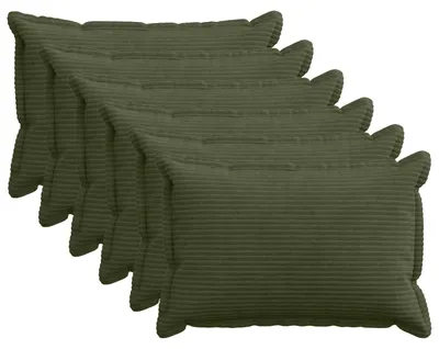 Productafbeelding van vidaXL Kussenhoezen, 6 stuks, houtlook, groen, 30 x 50 cm, cordura