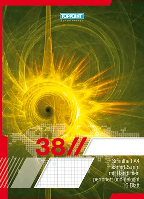 Produktbild von Stylex Schulheft - DIN A4 - Lineatur 38 - 16 Blatt