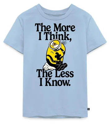 Produktbild von Spreadshirt Minions The More I Think The Less I Know Denken Kinder Premium T-Shirt, 98/104 (2 Jahre), Hellblau