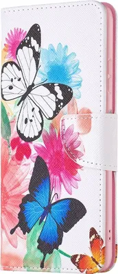 Produktbild von König Design Hülle kompatibel mit Nokia G21 / G11 Kunstleder Handyhülle - Handy Case Schmetterlinge