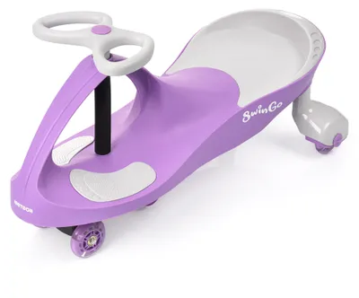 Obrázok produktu pre SWING CAR METEOR SWINGO fialové šmykľavkové auto pre deti udržuje rovnováhu tela hojdacie auto šmykľavka