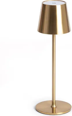 Produktbild von LED-Tischlampe 3W Tragbar aus Metall mit wiederaufladbarem USB Akku Anisa Gold