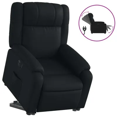 Image de Fauteuil inclinable électrique noir similicuir