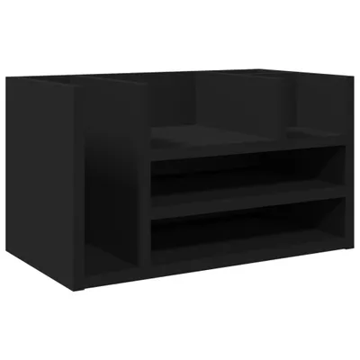 Obrázok produktu pre vidaXL Stolový organizér čierny 44,5x24x25 cm Materiál na báze dreva