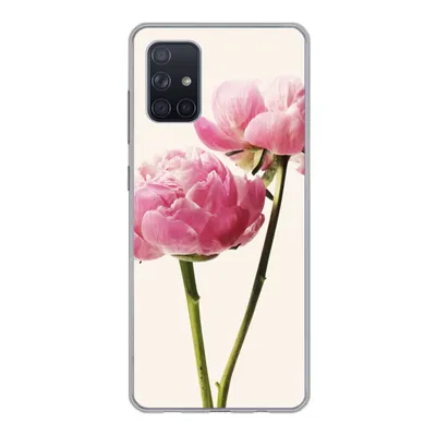 Produktbild von MuchoWow® Handyhülle Schutzhülle Hülle für Samsung Galaxy A51 Blumen - Blüte - Rosa Silikon Softcase Handy Hülle - Schutzabdeckung