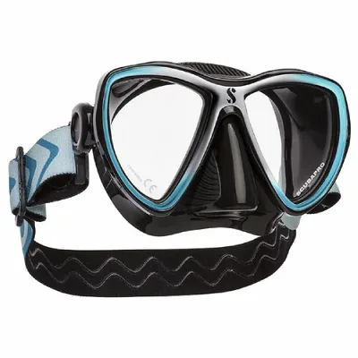 Produktbild von Scubapro Synergy Mini Tauch- und Schnorchelmaske für schmale Gesichter, Farbe:schwarz/türkis