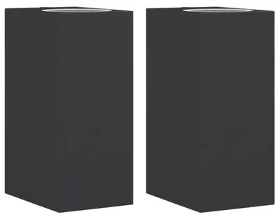 Produktbild von vidaXL Außenwandleuchten 2 Stk. Schwarz Aluminiumdruckguss