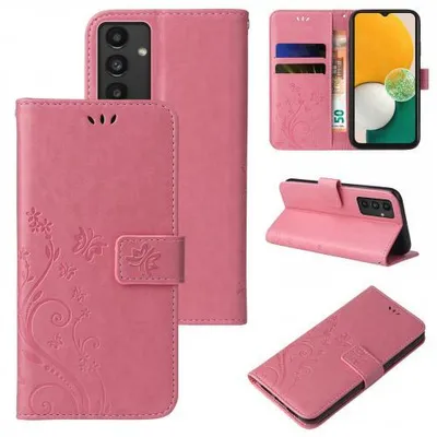 Produktbild von Kunstleder Flip-Hülle Floral für Samsung Galaxy A13 - Farbe: Rosegold - Modellkompatibilität: Für Samsung Galaxy A13