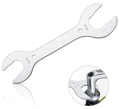 Imagen del producto de TRANKIELO® - Llave para bicicletas con diseño 4 en 1 – Acero resistente – Adecuada para tuercas de 30, 32, 36 y 40 mm