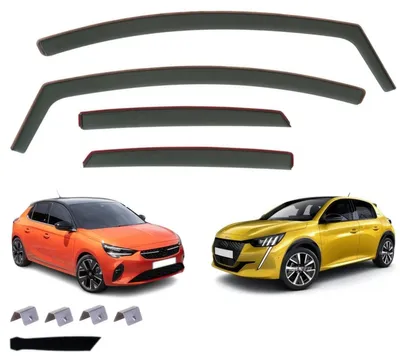 Image de Lot de 4 déflecteurs pour Opel Corsa F / Peugeot 208 (5 portes) à partir de 2019