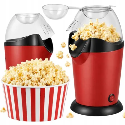 Produktbild von 1200W Popcornmaschine Heißluft Popcorn Maker für Zuhause Zubereitung +Messlöffel