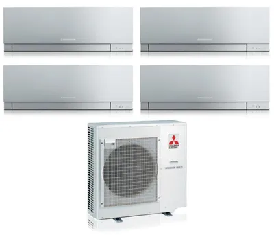 Productafbeelding van Mitsubishi Electric Kirigamine Zen MSZ-EF viersplits airconditioner 7+7+18+18 BTU (MXZ-4F80VF2/3) Zilver