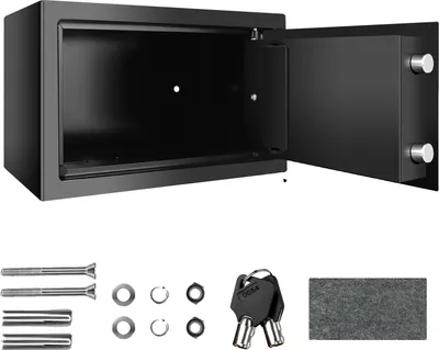 Immagine prodotto di Cassaforte elettronica, chiusura a combinazione, struttura in acciaio legato, nero 8,5L