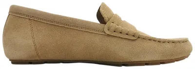 Imagen del producto de Zapatillas tipo mocasín de ante para mujer, marca Tommy Hilfiger, color beige, estilo casual
