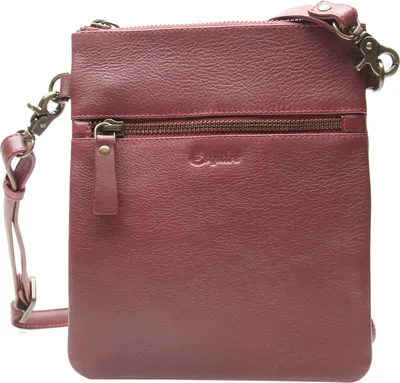 Immagine prodotto di Esquire Pelle borsa a tracolla Peru Small Crossbody Bag Red bordeaux