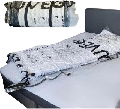 Produktbild von Famanu Vakuum-Aufbewahrungsbeutel für Matratzen 240 x 130 cm - extra großer Vakuumbeutel mit Gurten und Aufbewahrungstasche - platzsparend - 1 Stück