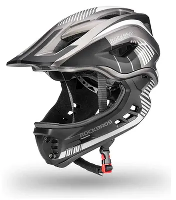 Produktbild von Kinderfahrradhelm Mit Abnehmbarem Kinnteil Rockbros Tt-32Sbtg-S Grösse S – Grau