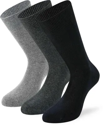 Produktbild von Lenz Basic Socken - 3er Pack, schwarz/anthrazit/grau, 43-46