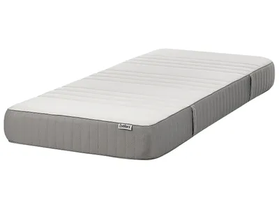 Produktbild von BELIANI Schaumstoffmatratze Mittel Weiß u. Grau Memory Schaum 90x200 cm 20 cm Hoch mit Abnehmbarem Bezug Reißverschluss 7 Zonen Matratze für Einzelbett