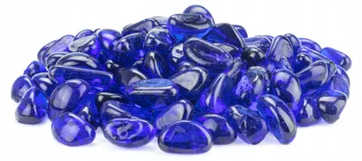 Image de Gravier d'aquarium, bleu, 1 kg, 1-2 cm