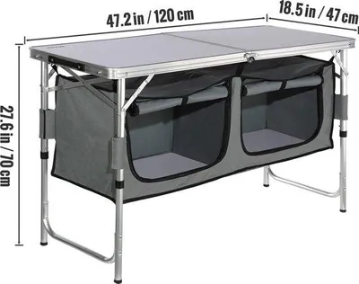 Obrázok produktu pre Sivá skladateľná kempingová kuchyňa