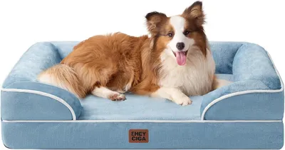 Produktbild von Hundebett Orthopädisches Hundebett für große Hunde, Memory-Schaum-Hundebett für mittelgroße Hunde, waschbar, Hundesofa, wasserdicht, rutschfe