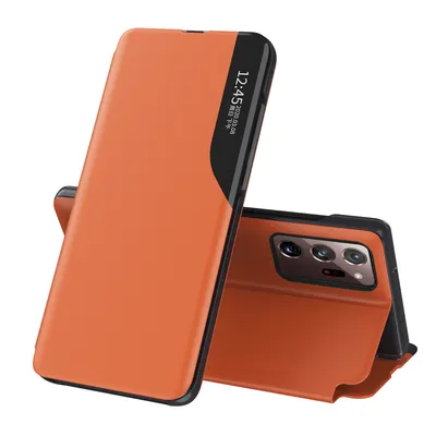 Obrázek produktu pro Pouzdro pro Galaxy Note 20 Ultra 5G, Smart View Okénko Flip StojánekPolyuretanKožené Ochranné Pouzdro pro Samsung Galaxy Note 20 Ultra 5G Pomerančový