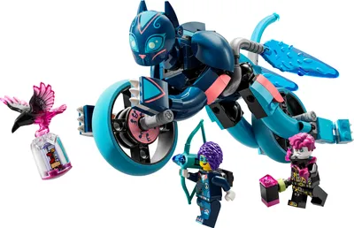 Produktbild von LEGO DREAMZzz 2-in-1 Zoeys Katzenmotorrad, Geschenk für Kinder ab 7 Jahren, Tierfigur zum Umbauen, Spielzeugmotorrad, Fantasy-Spielset für Jungen und Mädchen 71479