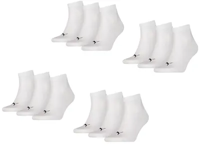 Obrázok produktu pre Puma Quarter Socken, balenie 12 párov, biela, veľkosť 43-46: 43-46