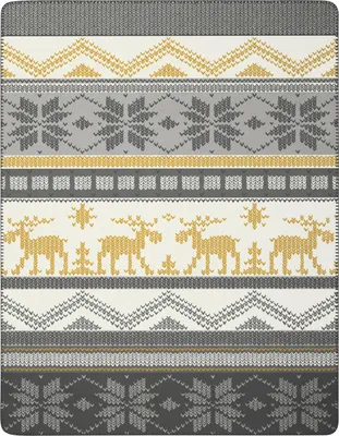 Produktbild von Biederlack Plaid mit Zierstich  Farbe Winter Knit Größe 150 x 200