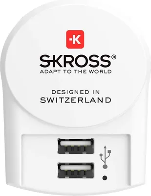 Image de SKROSS Adaptateur chargeur USB européen 1.302421, 2 x USB-A, 2,4A