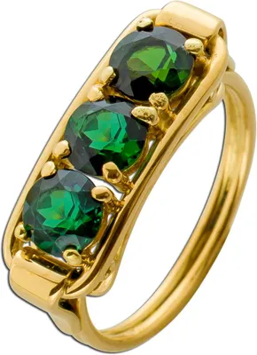 Produktbild von Turmalinring Gold 585 14K grüne Turmalin Edelsteine Antikschmuck 17