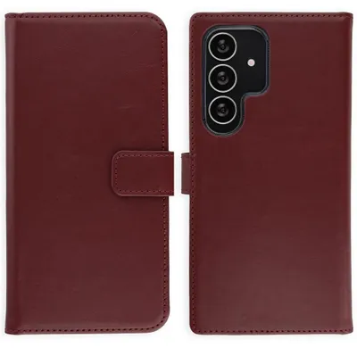 Imagen del producto de Funda de Cuero Auténtico tipo Libro para Samsung Galaxy S25 Ultra - Burgundy, Imagen generada por IA