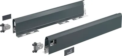 Image de Set HETTICH ArciTech pour tiroir H.94 mm - L.450 mm - Anthracite - 9150488