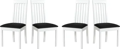Image de Chaise de salle à manger - Set 4x Roma 9 blanc, neve 100