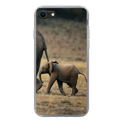 Produktbild von MuchoWow® Handyhülle Schutzhülle Hülle für iPhone SE 2022 Elefant - Tiere - Savanne - Natur Silikon Softcase Handy Hülle - Schutzhülle