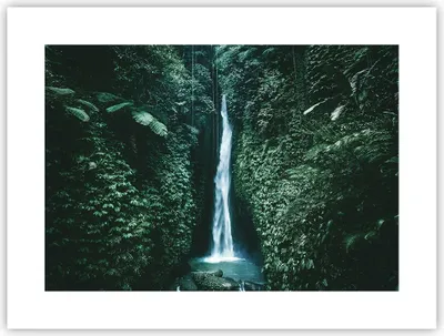 Produktbild von Poster - Poster ohne Rahmen - Tropen Wasserfall Dschungel - 40x30 cm - Wand Bild - Wanddeko - Wandbilder - Kunstposter - Wandposter - Bilder - Kunstdruck - Wanddekoration - Wandbild - P2XAA40x30-5103