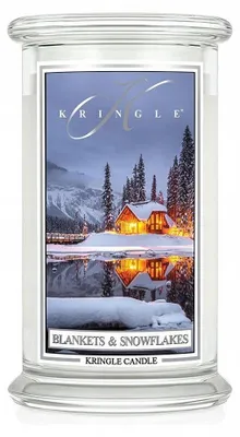 Produktbild von Kringle Candle Blankets & Snowflakes Große Duftkerze r Kaschmir
