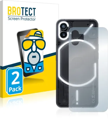 Produktbild von 2x BROTECT Schutzfolie für Nothing Phone (1) (Rückseite) Displayschutz Displayschutzfolie Folie Matt Entspiegelungsfolie
