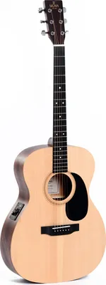 Produktbild von Sigma 000ME Westerngitarre 000‑Format, massive Sitka‑Fichtendecke, Micarta Griffbrett, Knochensteg, Preamp mit Tuner