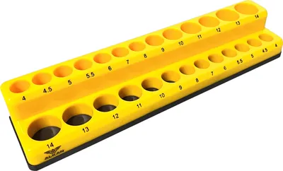 Produktbild von 1/4" Steckschlüssel Magnethalter für 26 Nüsse Einsätze Stecknussleiste Organizer