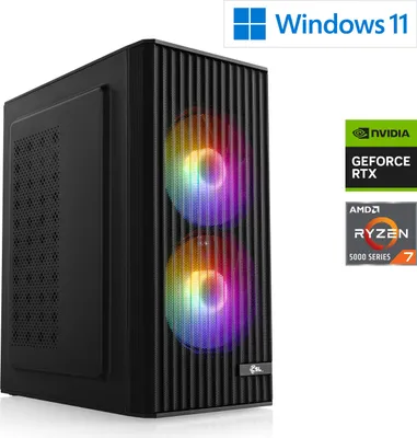 Produktbild von Gaming PC M12990H / AMD Ryzen 7 5700X, 8x 3400 MHz / NVIDIA RTX5060 / 32 Go DDR4 RAM / M.2 SSD 1000 GB - Windows 11 Home