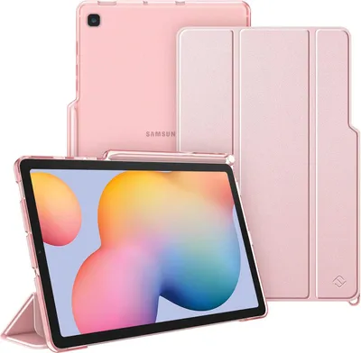 Produktbild von Fintie Hülle für Samsung Galaxy Tab S6 Lite 10.4 2022/2020 SM-P610/P613/P615/P619 - Slim Schutzhülle mit Transparenter Rückseite Abdeckung Cover, Auto Sleep/Wake, Roségold