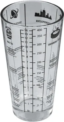 Produktbild von Glas Cocktailshaker mit Edelstahl-Deckel und Cocktail-Rezepten - Bar-Set mit 400 ml Fassungsvermögen