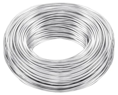 Basteldraht 2 mm x 20 m, Aluminium, silber, für Schmuck und Dekoration
